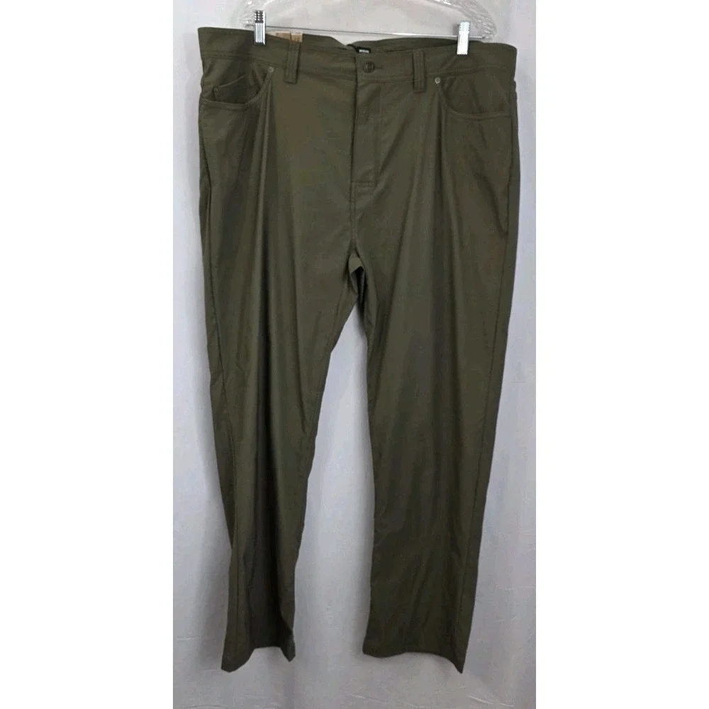 PrAna Brion Slim ReZion Pant II Pants Mens 42x32 Slate Green Hiking Outdoor NEW